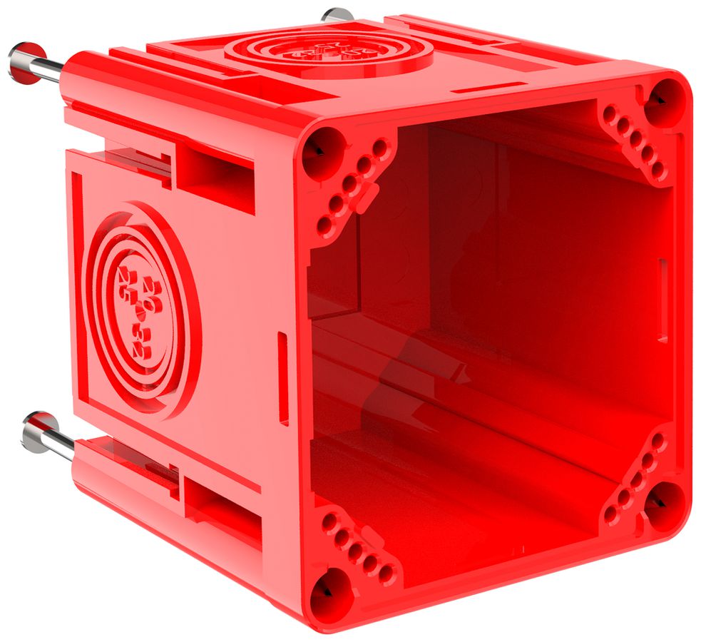 Einlasskasten CRALLO-LEU 78×78×73mm 1×1 Halogenfrei rot