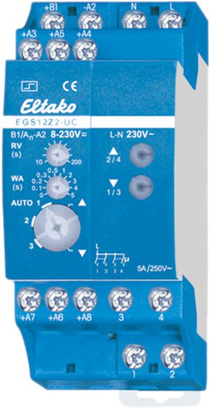 REG-Schrittschalter Eltako 12…230VUC 2+2S, EGS12Z2