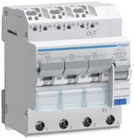 FI/LS-Schalter Hager RCBO QC 3P+N 400V Char.B 13A 0.03A Typ A 6kA 4TE