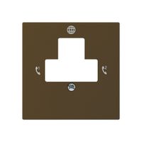 Placca frontale kallysto per presa di ritorno 2 DSL marrone