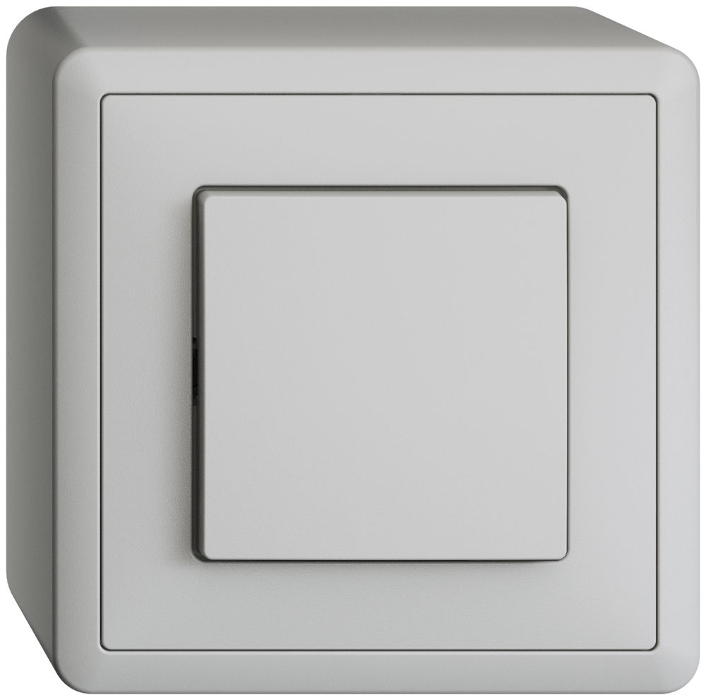 AP-Druckschalter EDIZIOdue 3/1L hellgrau