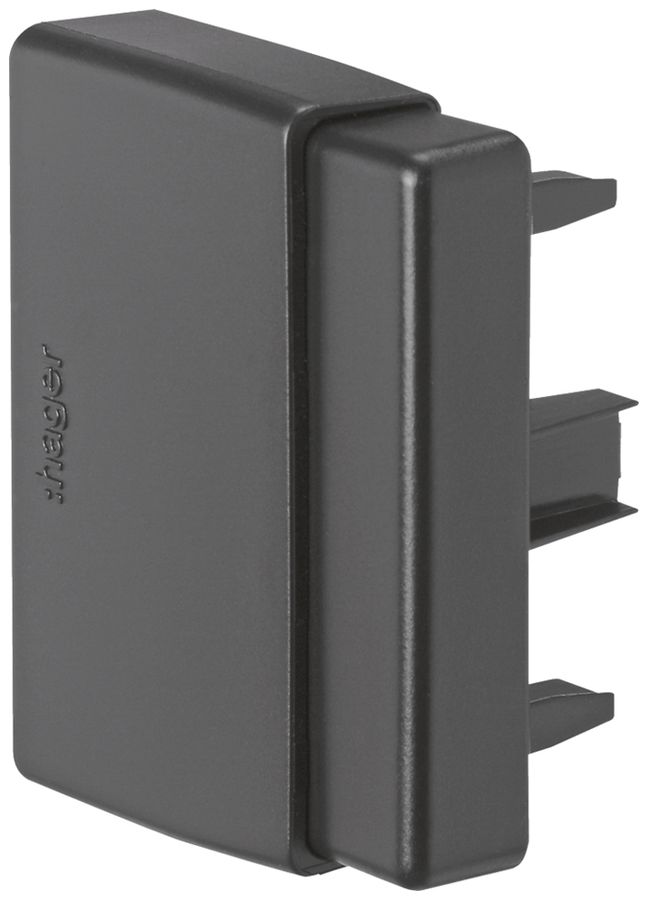 Pezzo finale Hager tehalit.LF regolabile (30/40)×60mm nero IP30