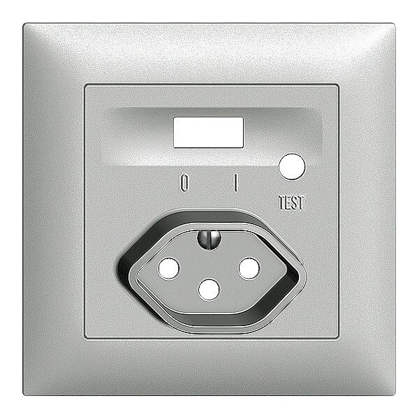 Frontset EDIZIOdue zu FI-Steckdose silver