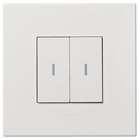 UP-Doppel-Leucht-Drucktaster ARTEOR, Kontroll, weiss