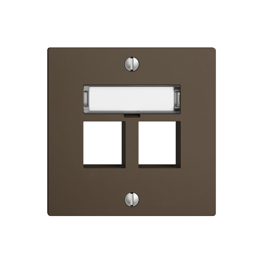 Montageset EDIZIOdue F, Geradeauslass, für 2×Keystone, coffee