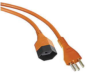 Verlängerung 3×2.5mm² 10m PUR T23/T23 angespritzt orange