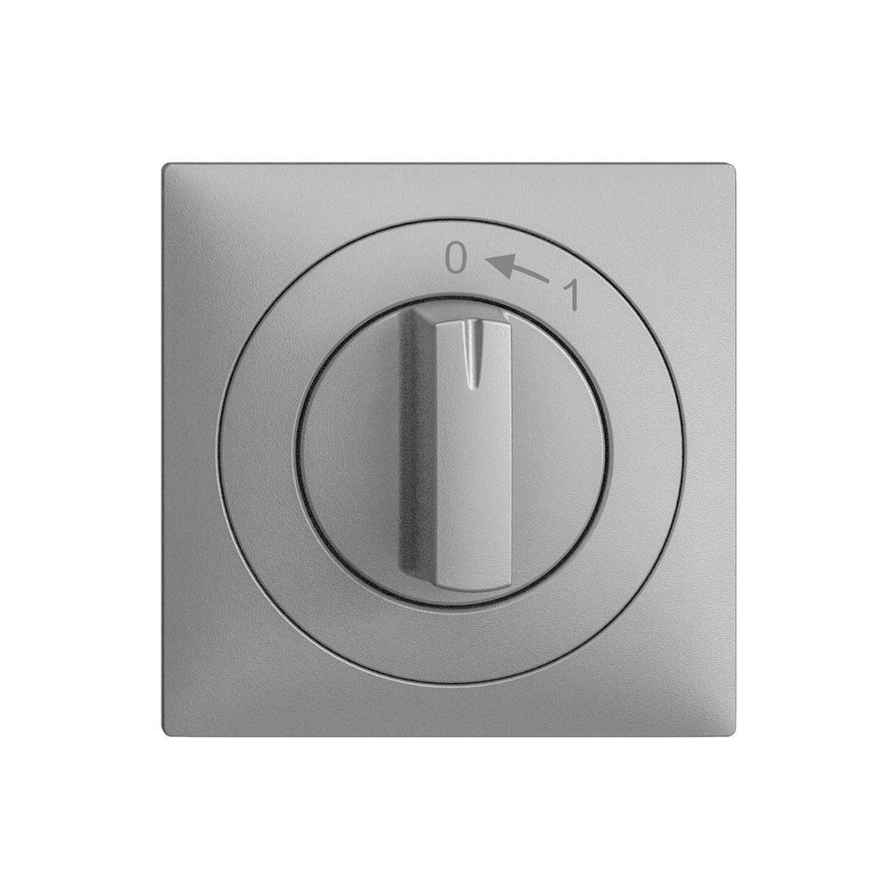 Frontset EDIZIOdue 0<-1 silver 60×60mm für Schwenktaster