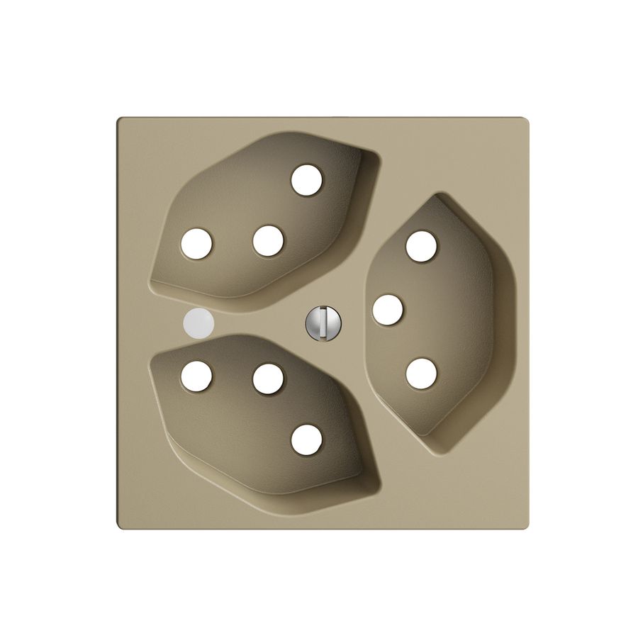 Frontset EDIZIOdue sand 60×60mm 3×T13 mit Linse