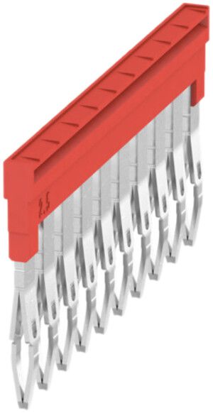 Querverbinder Weidmüller ZQV 2.5N/10 gesteckt 10L 5.1mm isoliert 24A rot