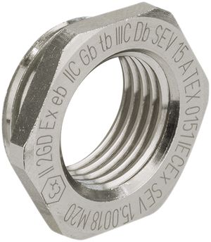 Ex-Reduktion AGRO 6-kant Messing Ø M32, innen M20 ATEX 0151