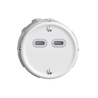 Presa USB 18W 2×tipo C Feller STANDARDdue Q 230V 3600mA bianco