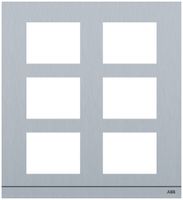 Abdeckrahmen Audio ABB-Welcome, für 2/3 (6 Module), Al gebürstet