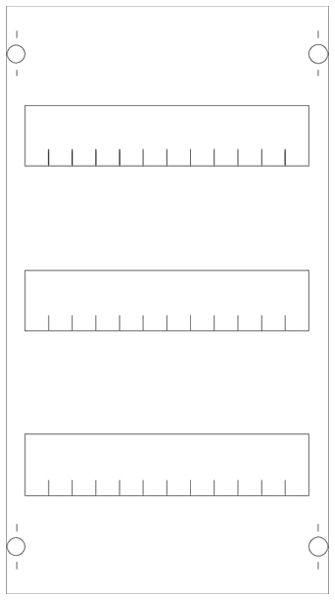 Module d'aménagement AMD ABB 1V00A, p.distrib.CombiLine 1-champ 3-rangées 36UM