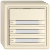 AP-Universaltaster EDIZIO.liv UNI SNAPFIX® m.LED RGB 3× 2-Tbed.Pap.cr