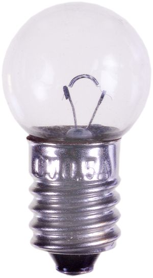 Zwergglühlampe Velo E10 6V 0.5A glatt