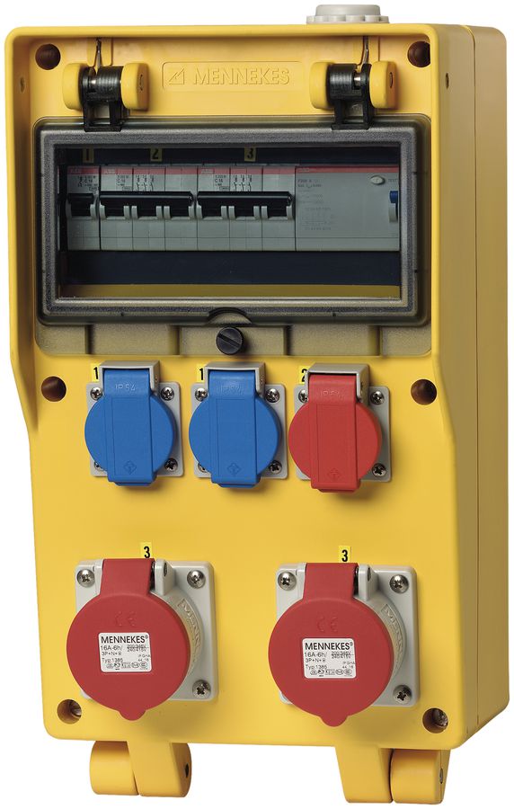 Stromverteiler EverGum 63A 1×FI 3×LS 2×T23 1×T25 2×CEE16/5L