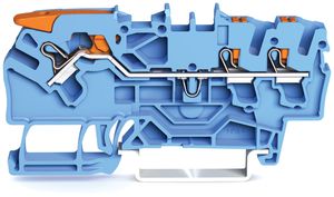 Borne de passage WAGO TopJob-S 2.5mm² 3L bleu série 2102