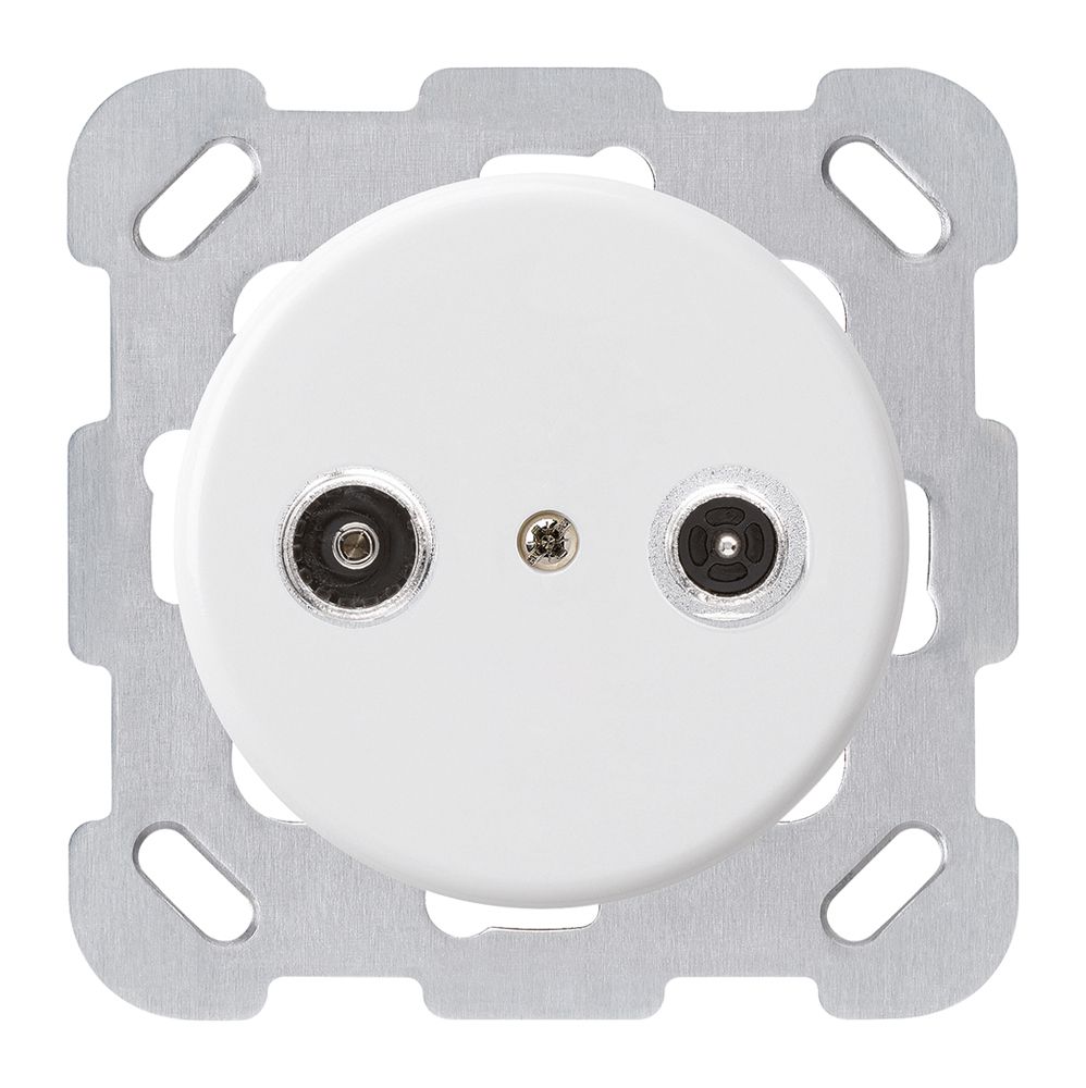 UP-Antennendose basico TV-R 23dB Durchgangsdose weiss