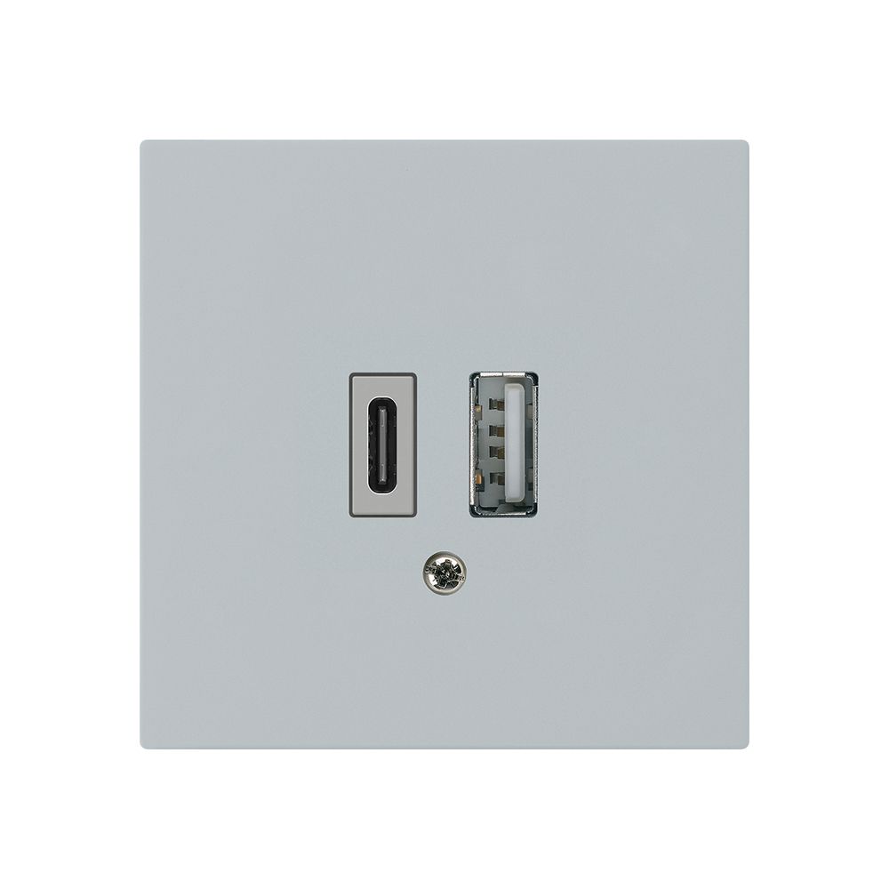 Prise de charge USB kallysto 18W PD 1×type A 1×type C gris clair