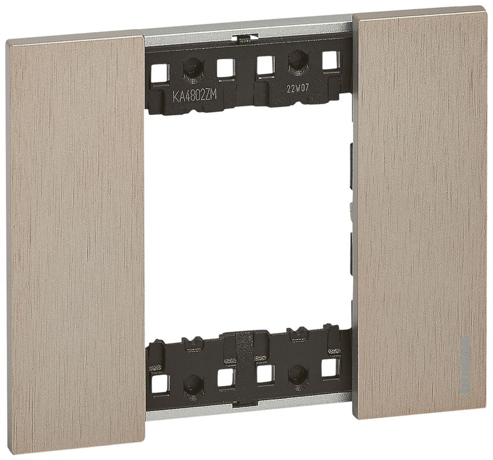 Cadre de recouvrement Living Now 2 modules 102.5×86mm copper