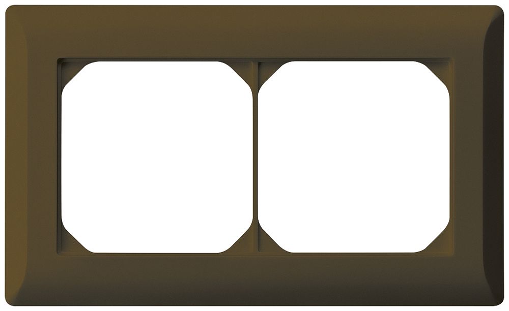 UP-Abdeckrahmen kallysto.line 1×2 braun horizontal 92×152mm