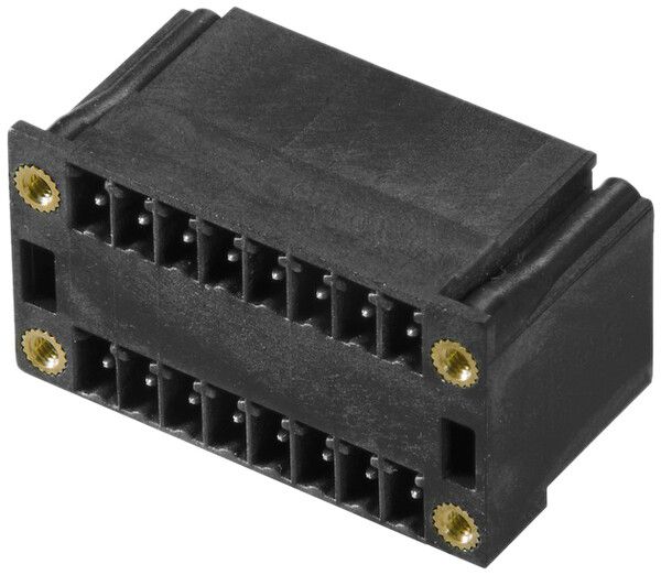 Connettore maschio Weidmüller SCD brida THT 3.81mm 12L 90° 3.2mm stagnato nero