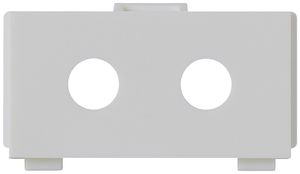 Modulo multimedia M3 vuoto per 2 buccole Chinch Ø8mm grigio chiaro