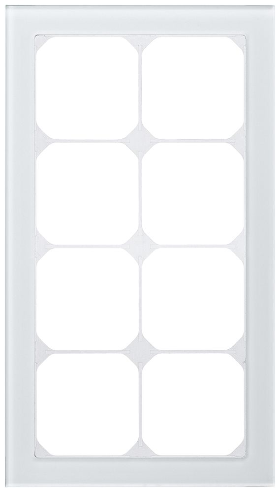Abdeckrahmen KAL.art 4×2 274×154mm Glas weiss