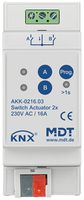 Actionneur-commutateur KNX AMD MDT AKK-0216.03 2-can 16A 230VAC 2UM
