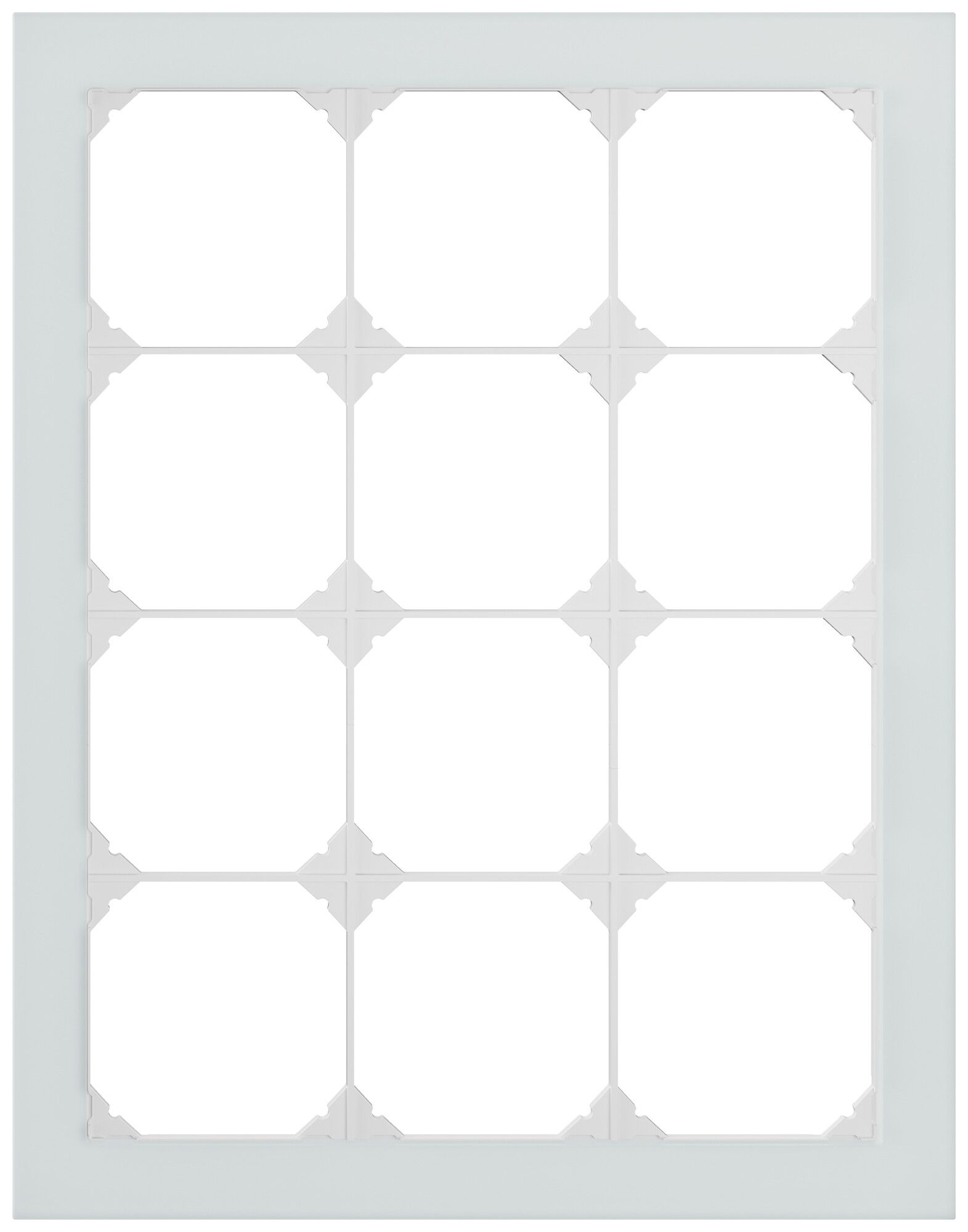 Cadre de recouvrement ENC EDIZIO.liv prestige SNAPFIX® 4×3 214×274mm verre arg