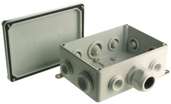 Boîte de dérivation Woertz 120×120×68 vide gris