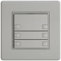 Poussoir universel ENC EDIZIO.liv UNI SNAPFIX® 12…48V s.LED 6× comm.1T grc