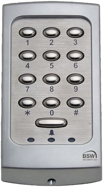 AP-Codetastatur BSW P3275C.ES, für Switch2/Net2, Kabel 5m, IPX7, Ed-St