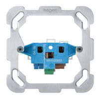 Einsatz Steckdose Hager T13/23 mit Steckklemmen mit Befestigungsplatte