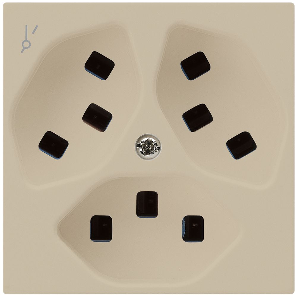 Steckdose Hager kallysto 3×T23 1×S A beige