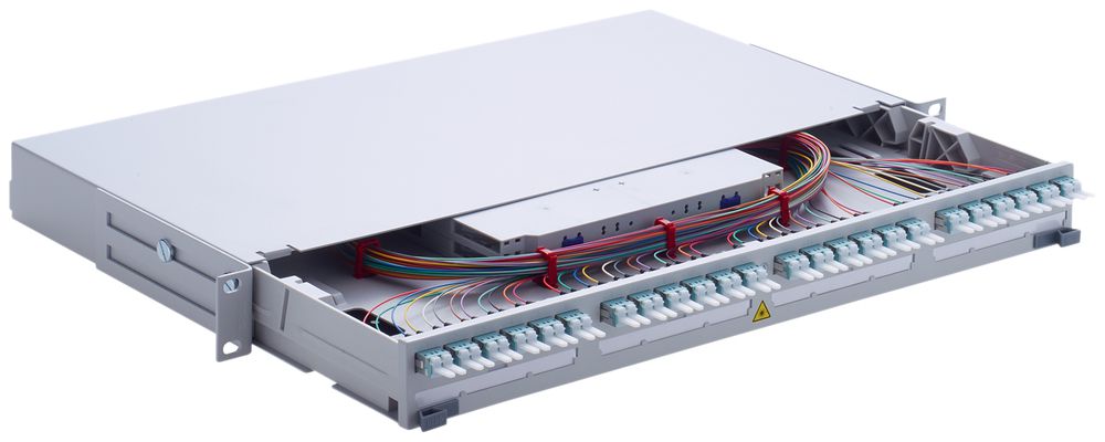 Rangierfeld LWL 19" UniRack2 1HE 6×LC-Duplex OM3