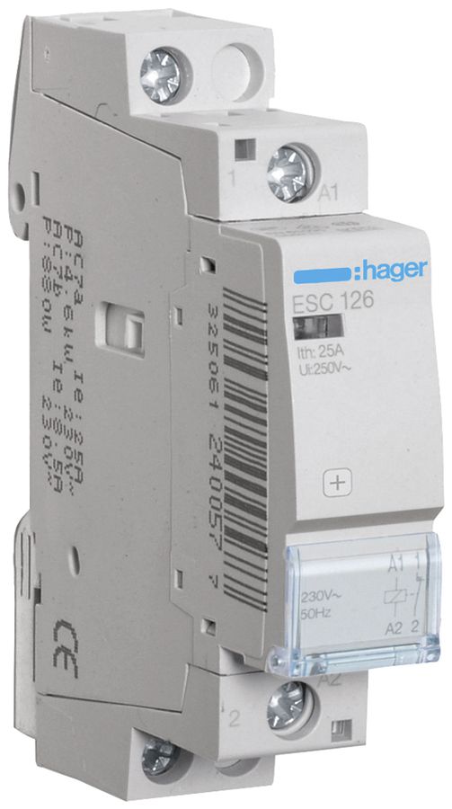 REG-Schütz Hager 230VAC 0 Schliesser 1 Öffner 25A 1TE