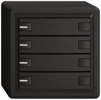 AP-KNX-Taster RGB EDIZIO.liv SNAPFIX® Temperaturfüh.RGB-LED 4×T 2-Tbed.sz