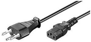 Câble d'appareils DOTLUX 3×0.75mm² 1.8m noir fiche T12/C13