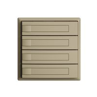 UP-Taster KNX 4-fach EDIZIOdue sand RGB ohne LED mit Papiereinlage