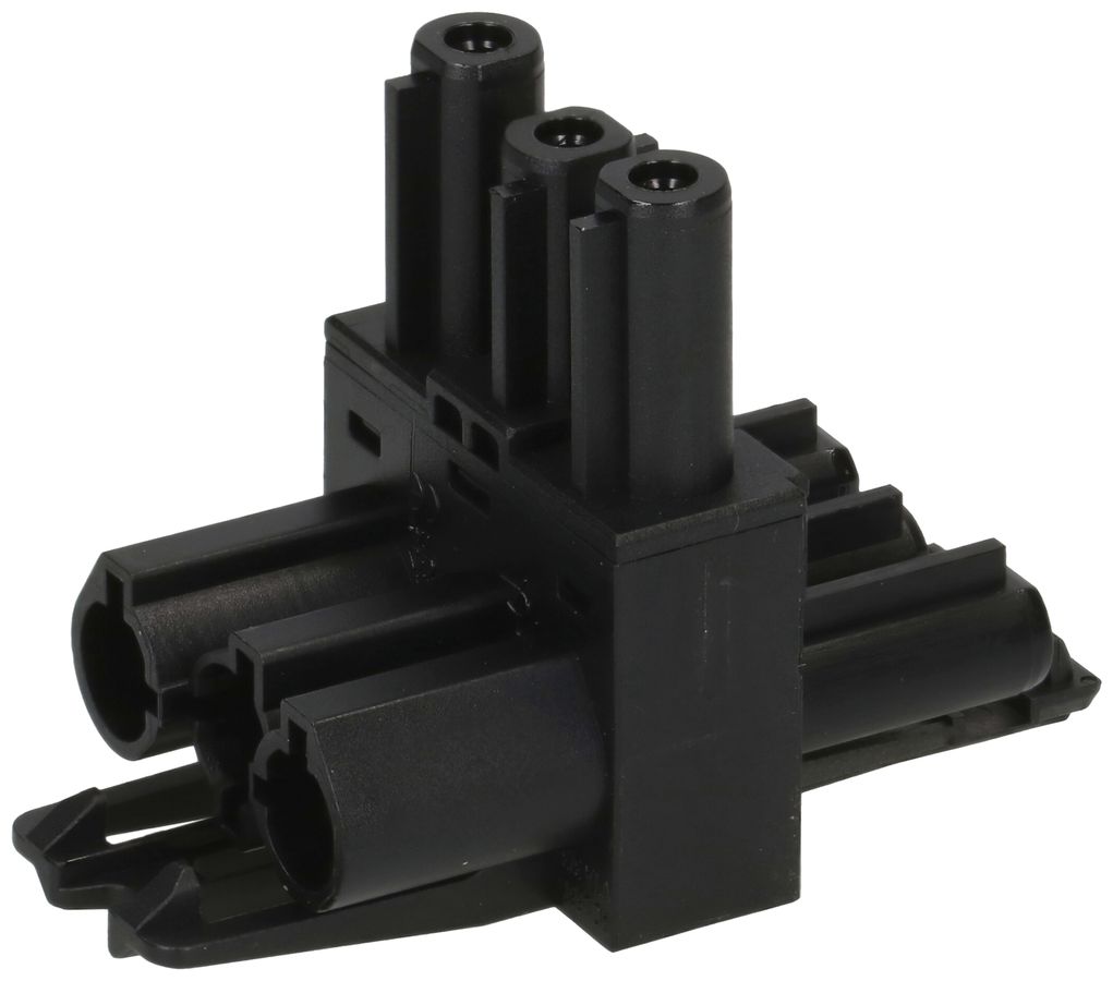 Verteilerblock Typ AC 166 Adels-Contact 1×IN 2×OUT 20A 230V schwarz