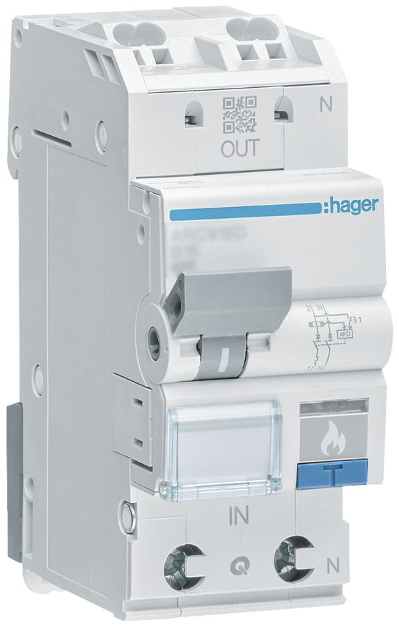 Brandschutzschalter Hager AFDD+LS-Schalter, 1P+N 6kA C20A