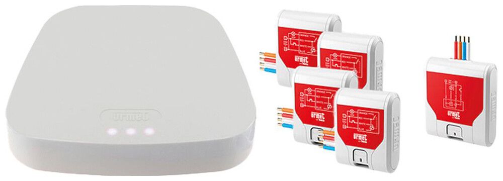 SmartHome-Zentrale-Set Urmet GATE-UP KIT 1×GATE-UP 1×MTR500E-UP 4×MTV300E-UP