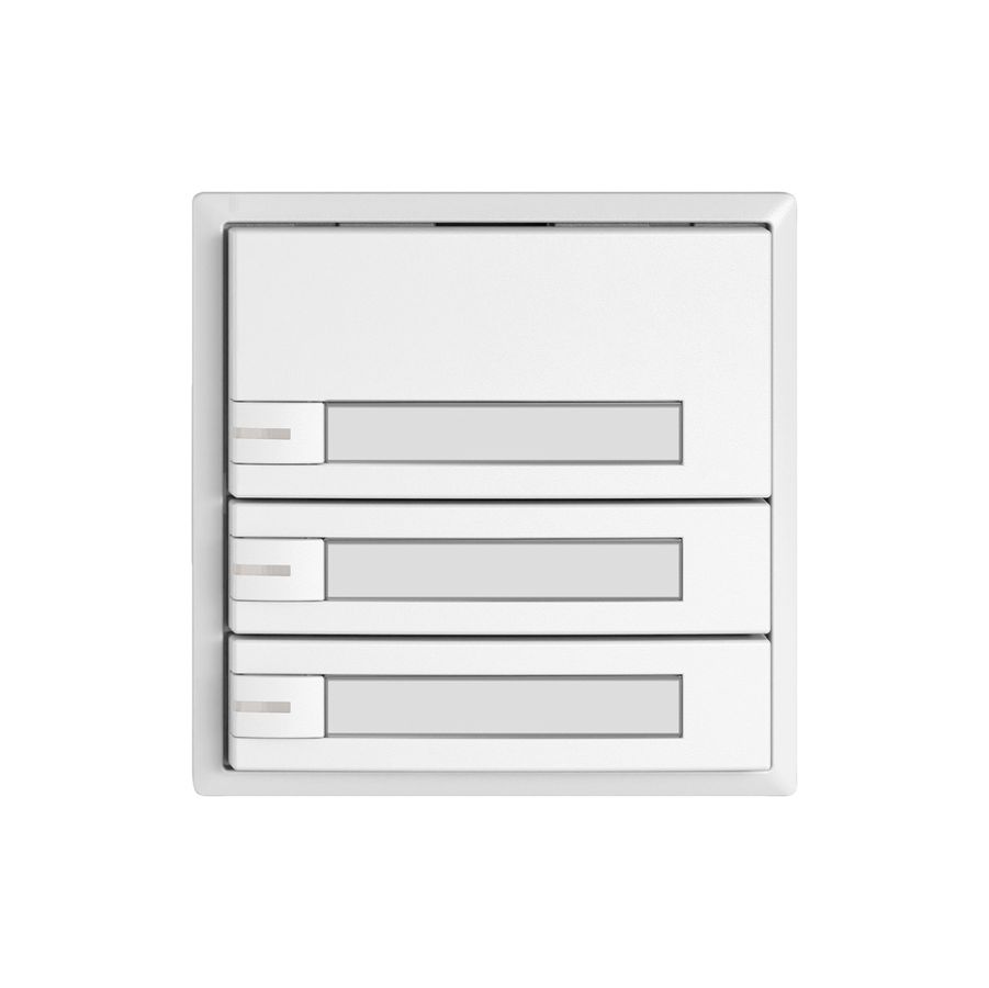 Poussoir KNX RGB EDIZIO.liv SNAPFIX® capteur temp.RGB-LED étiqu.3×com.1T bc