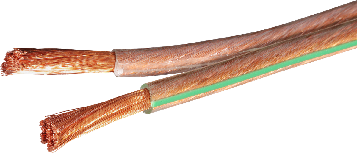 Lautsprecher-Flachkabel 2x4mm² tr-gn Spule à 100m