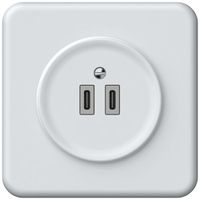 UP-USB-Ladesteckdose origin 2×USB-C 3000mA 5V weiss