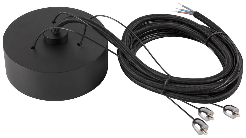 Seilabhängung-Set SLV DECONA Stahl 1500mm schwarz