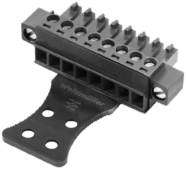 Buchsenstecker Weidmüller BCZ Flansch Zugentlastung 3.81mm 6L verzinnt schwarz
