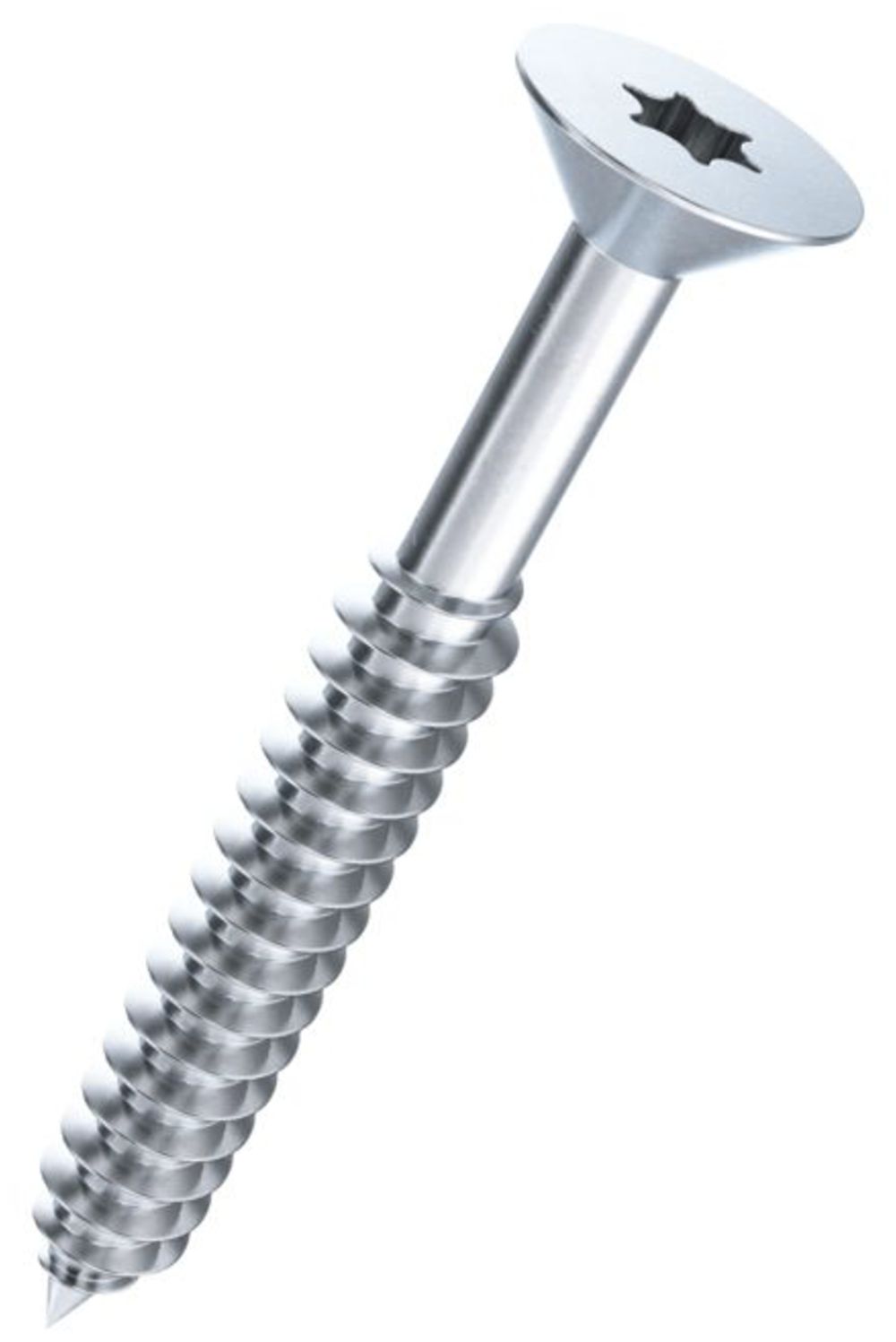 Senkkopf-Spanplattenschraube Ferronorm T30 6×60mm verzinkt mit Schaft