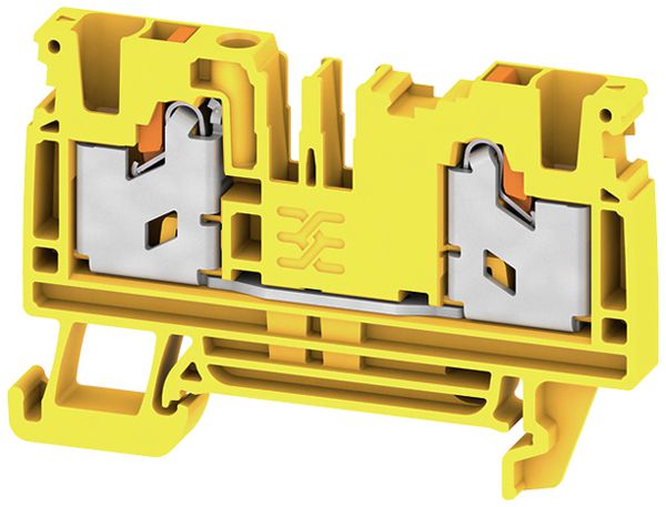 Morsetto di passaggio componibile WM S2C 4mm² 32A 1000V molla 2×1 DIN35 gi